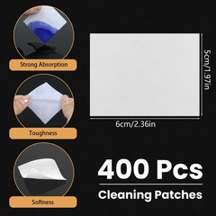 400 Pcs Gun Cleaning Patches + 200 Pcs Gun Cleaning Swabs, Gun Cleaning Suppl…