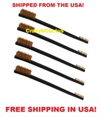 COPPER Cleaning Brush Brushes 5 Pieces Gun Rifle Pistol Cleaning DOUBLE ENDED!