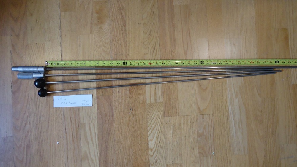 4 Loading / Range / Bench Rifle Steel Cleaning Rods Set B, Muzzleloader
