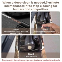 .177 Caliber Airgun Cleaning Pellets – 200 Felt Wool, Brass Brush & Storage Box