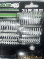Grip Bore Brush Set, 20-Pc., 1/4in.–1in. Dia., Nylon/Stainless/Brass, Drill