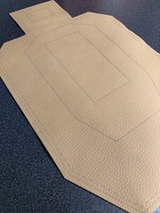 Premium Leather Gun Mat Custom Target Silhouette 14”x9”