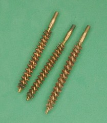 30 Caliber Rifle Bronze Bore Brush / #8-32, Brass Core, Over 3″ OAL – NOS Each