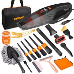 Car Cleaning Kit 19Pcs, Car Interior Detailing Kit with 12000PA High Orange