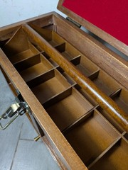 Vintage Rustic Wood Gun Cleaning Tool Box Maintenance + Caddy N49