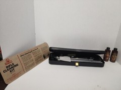 Vtg Outers Gunslick Gun Rifle Cleaning Kit 477 Black Plastic Box for 30 Cal