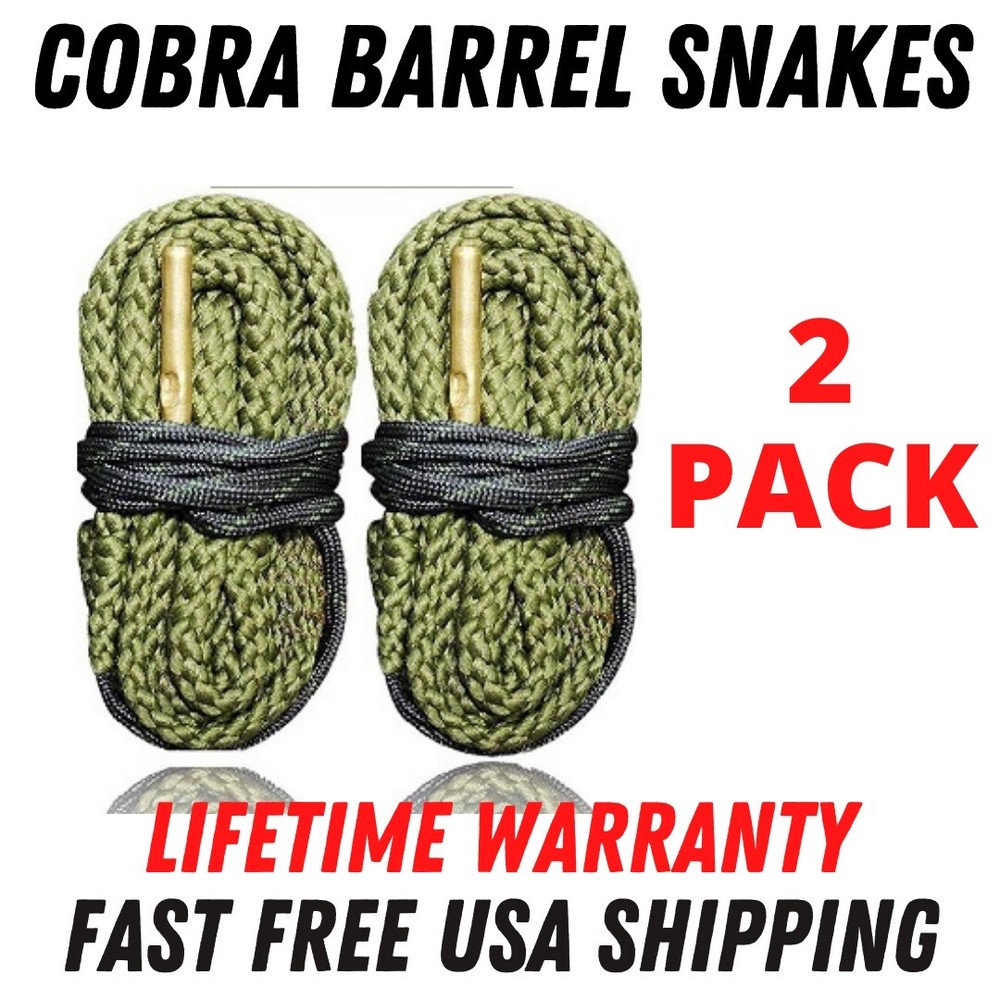 2 Pack 9mm Gun Bore Cleaning Rope – Lifetime Warranty – Cobra Barrel Snakes