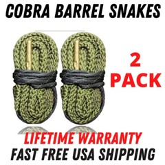 2 Pack 9mm Gun Bore Cleaning Rope – Lifetime Warranty – Cobra Barrel Snakes