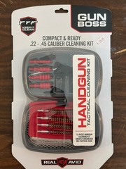 Real Avid Gun Boss Handgun Cleaning Kit .22-.45 Cal With Case