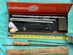 VINTAGE MARBLES CLEANING KIT METAL BOX W/CANVAS CASE