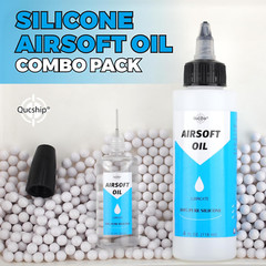 Airsoft Oil 4 Oz & 1 Oz Needle Oiler 100% Silicone Air Gun Oil, Multi-Purpose Ai