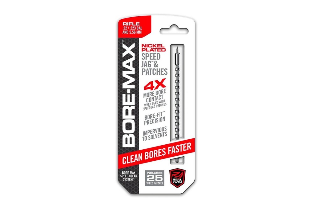 Real Avid Bore-Max Speed Jag .22/.223 Caliber with 25 Patches