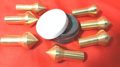 Gunsmith Tools – 7 Brass Muzzle Laps – Rifle Or Pistol Crowning+Lapping Compound