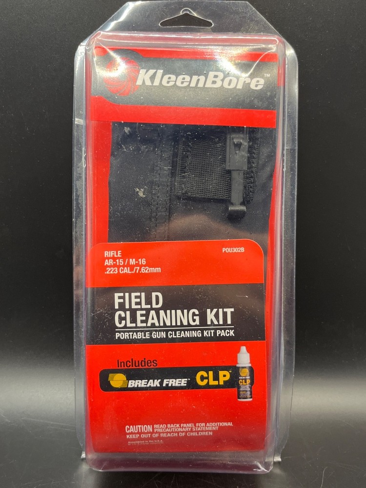 Kleenbore , .223, 5.56mm Field Cleaning Kit – Black POU302B: 1010075