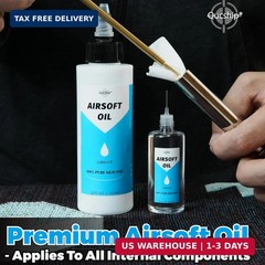 Airsoft Oil 2 Oz & 1 Oz Needle Oiler 100% Silicone Air Gun Oil, Multi-Purpose Ai