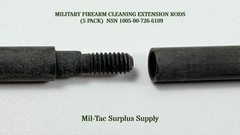 MILITARY FIREARM CLEANING EXTENSION RODS (5 PACK) NSN 1005-00-726-6109