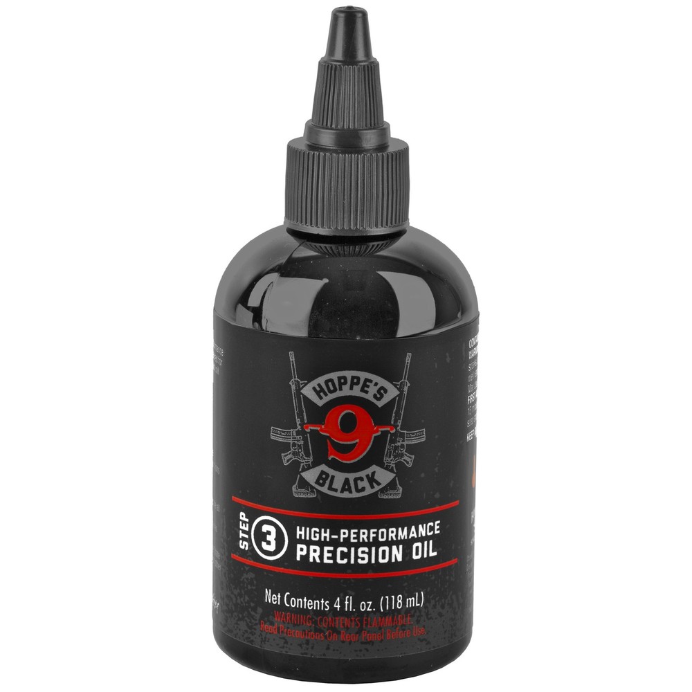 Hoppeas Black Precision Oil Liquid 4oz Bottle Synthetic For Firearm Lubricant