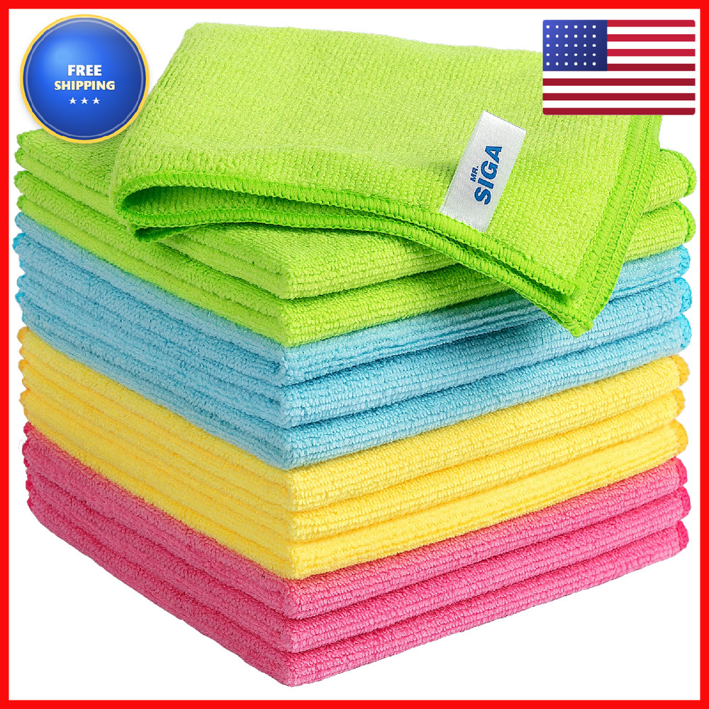 Mr.Siga Microfiber Cleaning Clothpack Of 12Size12.6 X 12.6 Sj21632