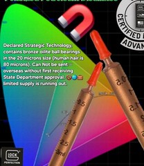 LARGEST 5ML SIZE COPPER COLOR LUBRICANT Fits GLOCK Declared Strategic Technology