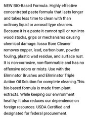 Iosso Bore Cleaner Paste Cleaner in a Tube. Makes Bore Cleaning Simple Free Ship