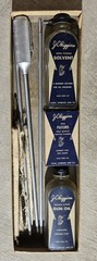 Vintage J C Higgins Rifle Cleaning Kit Higgins No 723 3 pc Rods Jag Patch Holder