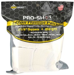 Pro-Shot Cleaning Patches Cotton Flannel For .38-.45 Caliber 250 Pack – 214250