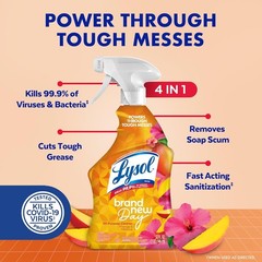 Lysol All Purpose Cleaner Spray, Multi-Purpose Mango & Hibiscus Scent, 32 Fl Oz