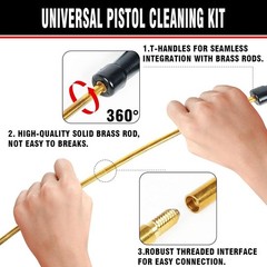87 pcs Gun Cleaning Kit Pro Universal Handgun For .308 Caliber / 9mm Pistol