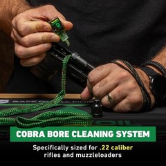 Field & Range Cobra Bore Cleaner Gun Barrel Cleaning Tool Brass Brush Embedded