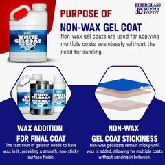 Fiberglass Supply Depot White Gelcoat No Wax Interior Or Exterior – Gallon 60Cc