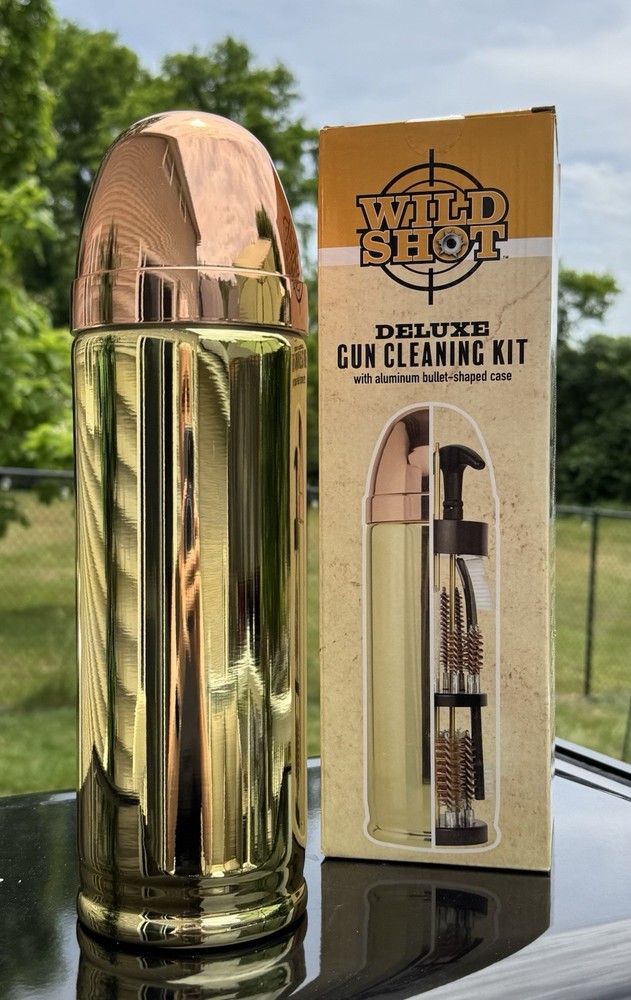Wild Shot Deluxe Gun Cleaning Kit With Aluminum Bullet Shaped Storage Case