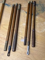 Antique 3 Piece Wood Wooden Rifle Shotgun Gun Barrel Cleaning Rod Lot of 3