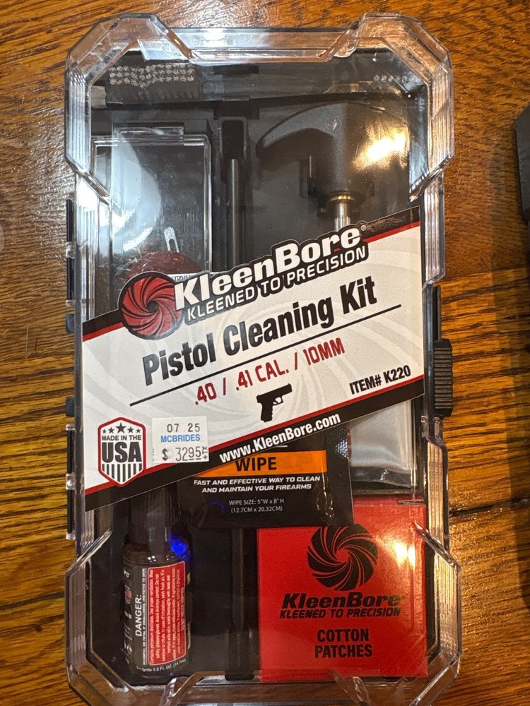 KLEENBORE PISTOL CLEANING KIT .40/.41/10MM K212