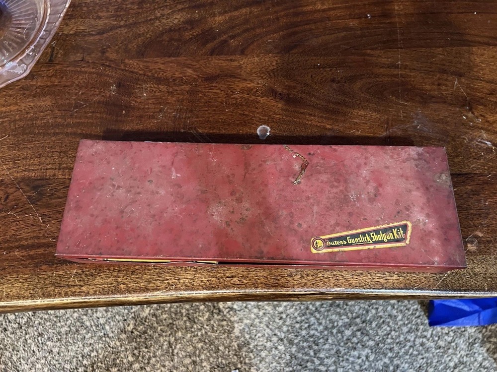 Vintage Outers Gunslick Shotgun Cleaning Kit Metal Box Partial Original USA