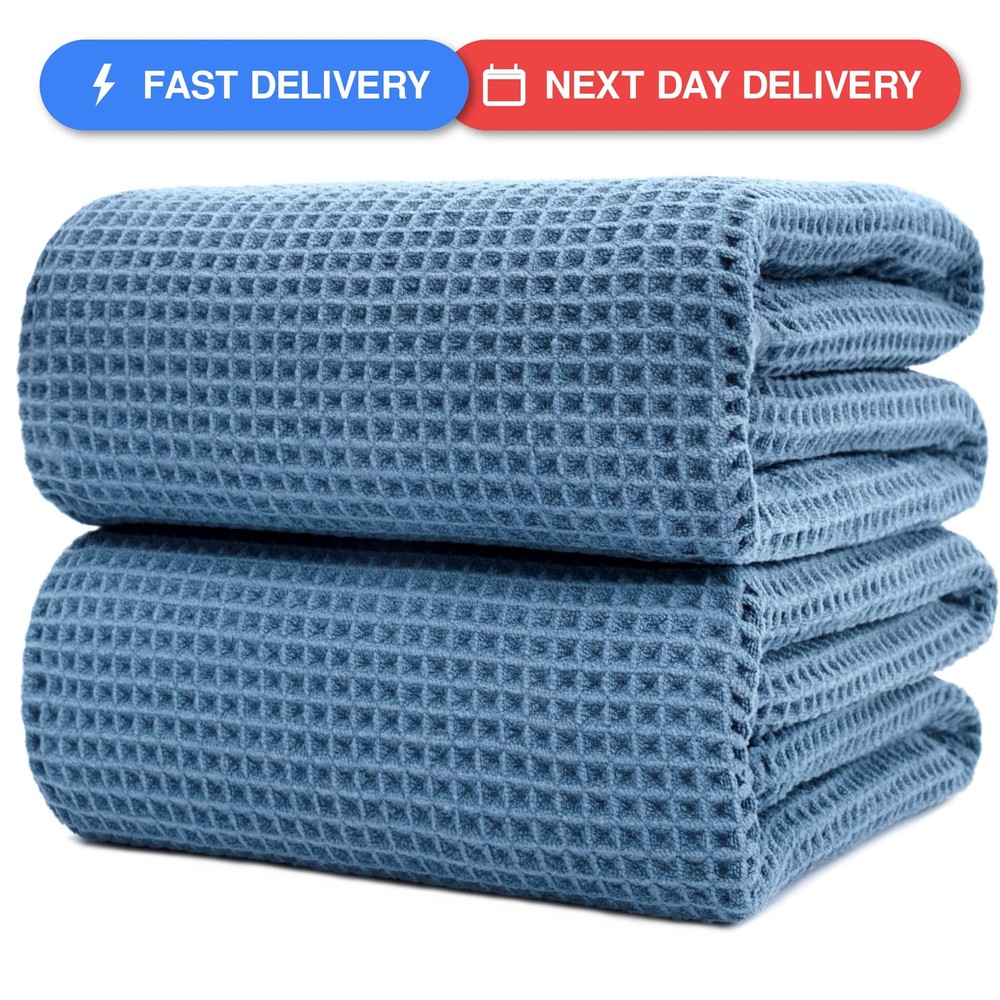 POLYTE 430 GSM Microfiber Quick Dry Lint Free Bath Sheet, 70 x 35 in, Set of…