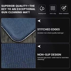 24″x12″ Pistol Cleaning Mat and 100PCS 6″ Swabs – with…