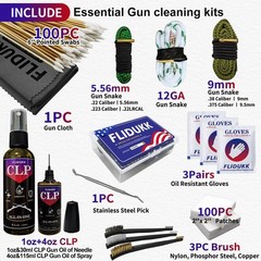 12Ga /9mm / 5.56mm Bore Cleaner+ 5oz CLP Oil(Needle+Spray) Cleaning Kits,Clea…
