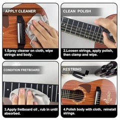 Guitar Cleaning Kit, All-in-One Guitar Maintenance Kit for Guitar Cleaning and