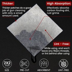 Gun Cleaning Kit – Lint-Free Patches & 6″ Cotton Swabs for All Calibers