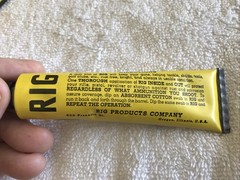 1949 RIG, RUST INHIBITING GREASE, 7 OINTMENT TUBES IN ORIGINAL DISPLAY BOX