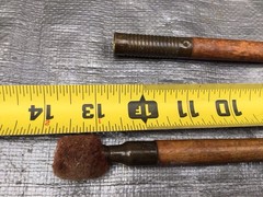 Vintage Shotgun Cleaning Rod Wood And Brass With Original Bore Pad