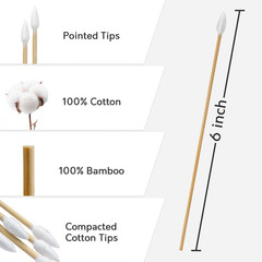 Gun Cleaning Swabs Pointed Tip Firearm Maintenance Precision Q-Tips 200 Count