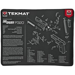 TekMat TEKR20SIGP320 Sig P320 Ultra 20 Cleaning Mat Black/White Rubber 15″x20″ S