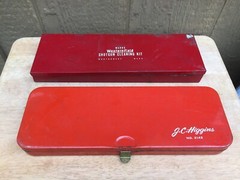 Montgomery Wards Western Field Gun Cleaning Kit Box & Sears JC Higgins Parts Vtg