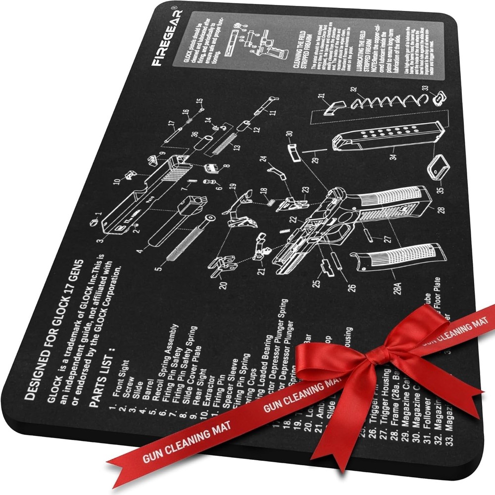 FIREGEAR Cleaning Mat – 1/4 inch Thick Maintenance Pad with Detailed Parts Diagr