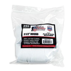 Pro-Shot Cleaning Patches .45-.58 Cal 2 1/2″ Round Cotton 250 Count 212-250
