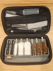 Shotgun Universal Gun Cleaning Kit w/ Brass Rods Brushes Patches Case – New
