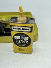 Vintage NOS BRITE-BORE Universal Gun Cleaning Kit in Metal Case / NEW in BOX
