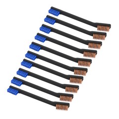 Gun Cleaning Brushes 10-Pack Double-Ended Multifunction Brass Nylon Bristle B…