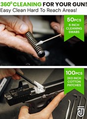 Bore Cleaner Gun Cleaning Kit for 12Ga / 5.56 / 9mm Gun Cleaning Snake, Gun C…